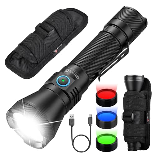 ULTRAFIRE T6 1800 Lumens Rechargeable Flashlight with WF-501B Tactical Flashlight 1000 Lm