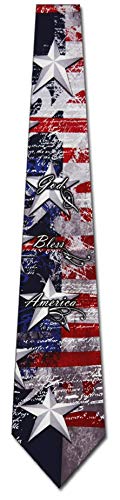 Eagles Wings Men's Finely Crafted Inspirational Necktie - God Bless America #TOP1