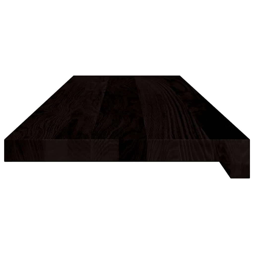 vidaXL Peldaños de escalera 2 uds madera maciza roble marrón oscuro, peldaño de escalera, peldaño de escalera de roble, alféizar de ventana