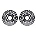 Dynamic Friction Company Rear Brake Rotors-Drilled and Slotted-Silver 7002-47054