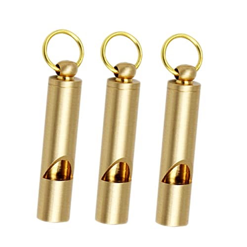 3 unidades pito vintage de cobre para deporte y emergencia miniatura 1