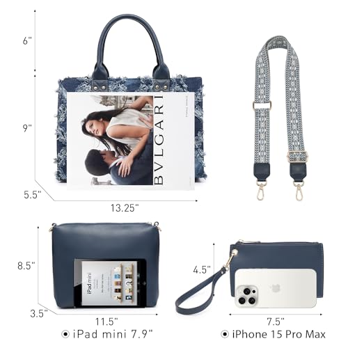Set de 3 Bolsos Dasein para Mujer Tote Satchel Hobo miniatura 6