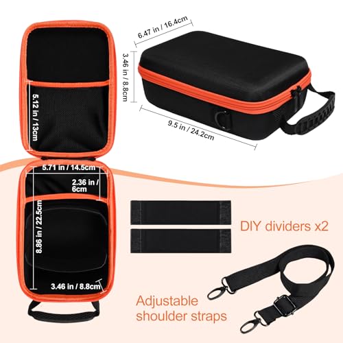 Funda rígida para cámaras Sony Alpha y Canon R Negro con cremallera naranja miniatura 2