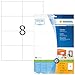 HERMA 8645 Universal Etiketten DIN A4 groß (105 x 74 mm, 10 Blatt, Papier, matt) selbstklebend, bedruckbar, permanent haftende Adressaufkleber, 80 Klebeetiketten, weiß