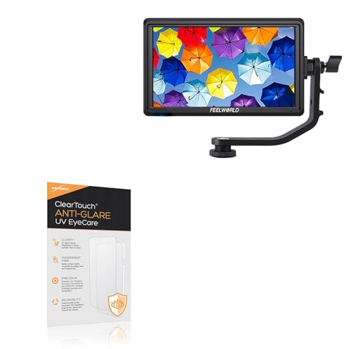 BoxWave Screen Protector Compatible With FeelWorld FW568 V3 (6 in) - ClearTouch Anti-Glare Anti-UV EyeCare (2-Pack), Filters out Harmful Blue Light Reduce Fatigue