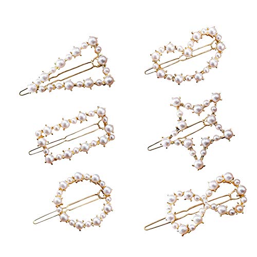 Joyci 6Pcs Assorted Design Women's Unique Side Clip Girl Hair Pin Prom Hairpin