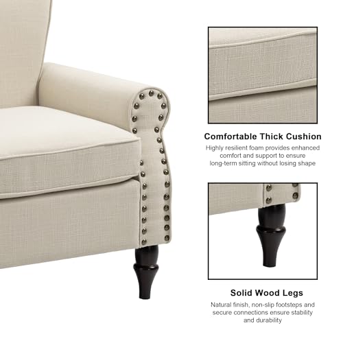 Sillón Plegable Comodo Beige miniatura 4