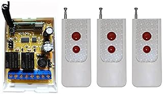 DC12V DC24V 2CH 1000m Long Range Wireless RF Remote Control Switch Transmitter+Receiver for Appliances Gate Garage Door Window - (Color: C)