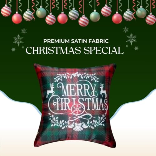 Image of Decorative Satin Sofa Cushion Covers Set of 5, 16 x 16 Inches, Multicolor Floral Printed Pillow Covers for Living Room, Bedroom, Couch & Sofa, Soft Glossy Fabric, Zipper Closure