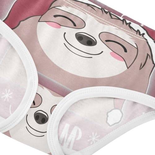Cute Sloth Christmas Girls Underwear Toddler 2t Cotton Panties Little Girl Animal Underpants Briefs4