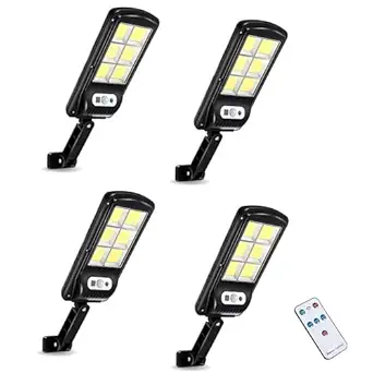 D'Mak 30W All in One Solar Street Light Motion Sensor Wall Home Garden Security Waterproof Pole Automatic Wireless Lamp (Pack of 4)