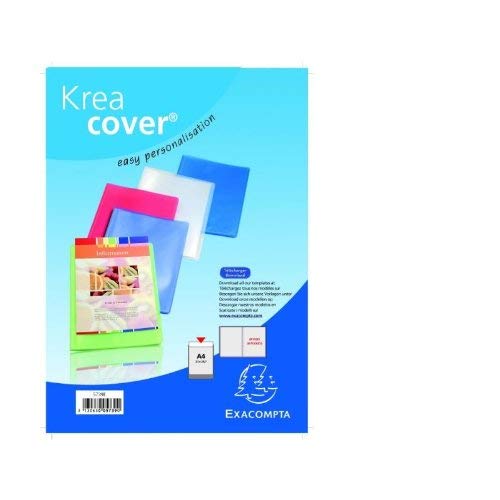 Protège-documents personnalisable KREACOVER Chromaline 60 vues, polypro, coloris assortis 5 teintes - Lot de 12