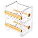 molshine Paquete de 2 dispensadores de cinta adhesiva Washi transparente de escritorio visible transparente, cortador de cinta, soporte de cinta en rollo (no incluye cinta adhesiva) (Amarillo)