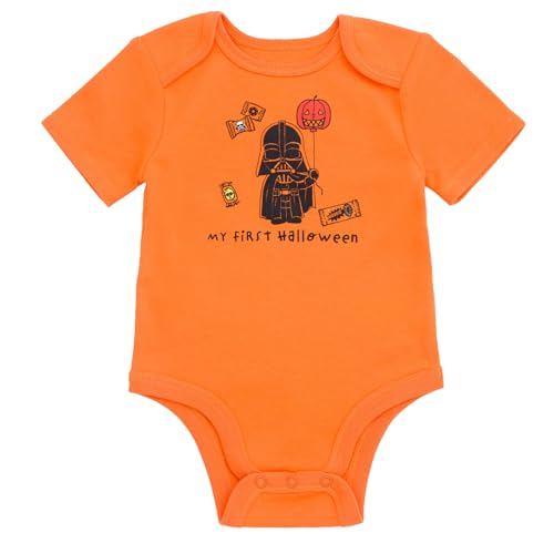 Image of STAR WARS Darth Vader Yoda Baby Bodysuit Newborn to Infant