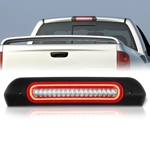 AJP Distributors Smoked LED Third 3RD Brake Lights Rear Roof Mount Cargo Tail Stop Lamps Compatible/Replacement For Ram 1500 2500 3500 2002 2003 2004 2005 2006 2007 2008 2009 02 03 04 05 06 07 08 09