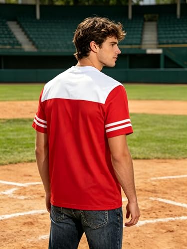 Baseball Shirts Men Game Day Baseball Fan Shirt Vintage Sports Team Graphic tees Casual Crewneck Short Sleeve Tops — view 6