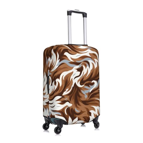 Luggage Cover Elastic Washable Suitcase Cover Dustproof Suitcase Protector Personalized Brown And White Travel Luggage Baggage Covers For 18-32 Inch3