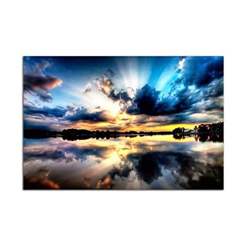 Startonight Acrylic Glass Wall Art - Multicolor Sky Light - Modern Home Decor Glossy Artwork Ready to Hang 24" x 36" Home Decor Ready to Hang Cover