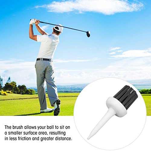 Tees Brush Type, Tees Low Resistance, 10pcs Unbreakable Driver Training Plastic Tees for Outdoor Accessories (Black Hair) - Image 3