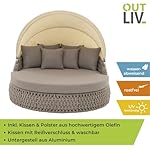 OUTLIV. Loungeinsel Leon mit Dach Beige