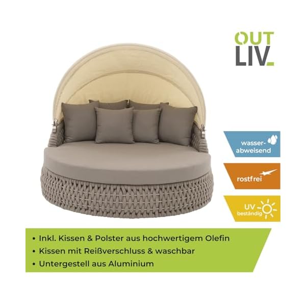 OUTLIV. Loungeinsel Leon mit Dach Beige
