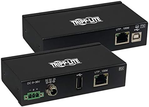 Tripp Lite USB Over Cat6 Extender Industrial 1-Port ESD Protection PoC TAA (B203-101-IND-ER)
