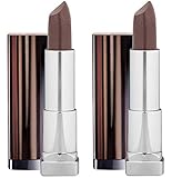 (2 Pack) Maybelline New York Color Sensational Lipcolor, Barely Brown 240, 0.15 Ounce