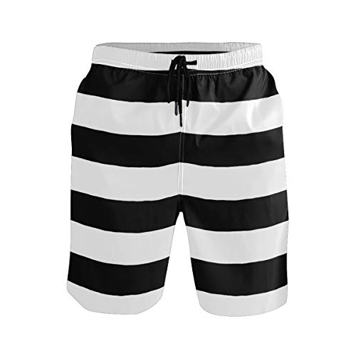 SUABO Mens Swim Trunks Original Pepperoni Pizza Slim Fit Quick Dry Short Swim Trunk with Mesh Lining