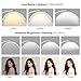 Half Moon Lash Light with Tool Tray for Eyelash Extensions - Professional LED Lamp for Eyetech, Tattoo Artists, and Estheticians | Dimmable Cool/Warm Lighting & Brightness | Shadow-Free Design (White)