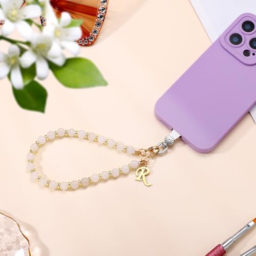 1 Set Beaded Phone Wrist Strap, Initial Phone Charms Detachable Letter B - Photo 126 sur 176