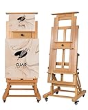 DJAR Caballete artístico extragrande con marco en H, sostiene 1 o 2