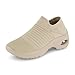 Produktbild CUSHIONAIRE Damen Breeze Stretch Knit Slip-On Sneaker + Memory Foam & Litesole-Technologie, Taupe, 37 EU