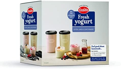 EasiYo 2 Extra Jars & 2 Extra Lunchtakers Pack (Black)