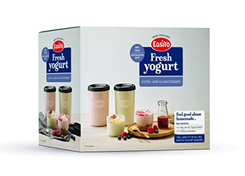 EasiYo 2 Extra Jars & 2 Extra Lunchtakers Pack (Black)