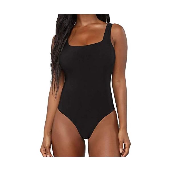 BelleLovin-Womens-Scoop-Neck-Bodysuits-Sleeveless-Tank-Top-Jumpsuits-Black-II-Small BelleLovin Women's Scoop Neck Bodysuits Sleeveless Tank Top Jumpsuits (Black-A, Small)