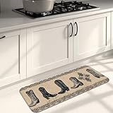 Saugfähig und waschbar: saugfähige Küchenbodenmatte fängt Wasserverschüttungen und Spritzer auf; maschinenwaschbar für einfache Wartung