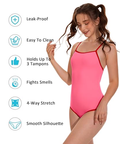 Image of Beautikini Period Swimwear - One Piece Bathing Suit Menstrual Leakproof Swimsuit for Teen Girls and Women