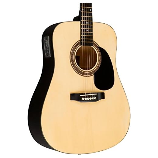 Rogue RA-090 Dreadnought Acoustic-Electric Guitar Natural