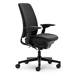 Steelcase Amia Office Chair - Most Comfortable Sit - 4 Points of Adjustability - Ergonomic Desk Chair - Upper Back Support - Adjustable Lumbar Support - Buzz2 Black Fabric