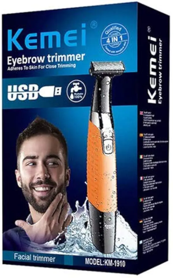 Barbeador Eletrico Prestobarba Barbershop Kemei Km-1910