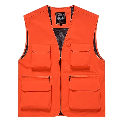 Zeiyignr Men's Casual Lightweight Outdoor Vest Quick Dry Fishing Vest Multi Pockets Sleeveless Jackets Hiking Utility Vests - Main Image