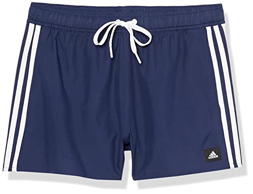 Adidas Men's Standard 3-Stripes Classics Swim Shorts, Team Navy Blue/White, Large #TOP5