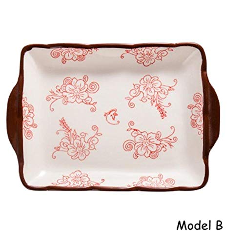 Teller Rechteckplatte Keramikschale Buntes Tablett Gebackene Reisschale Käse Backofen Schale Kleine Kreative Backform Behälter 1St. Modellb