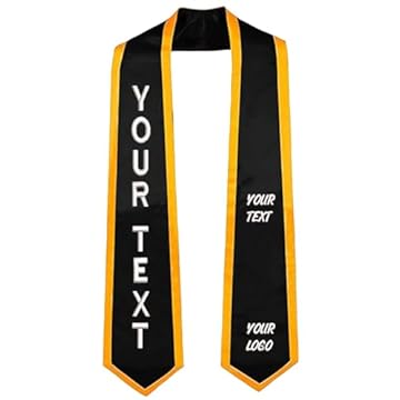 graduation stole custom embroidery