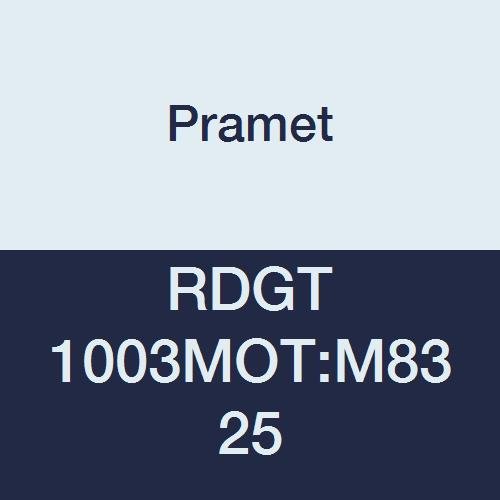 RDGT 1003MOT:M8325 Steel (P20-P40) Carbide Milling Insert, Positive Geometry Round, PVD, Black (Pack of 10)
