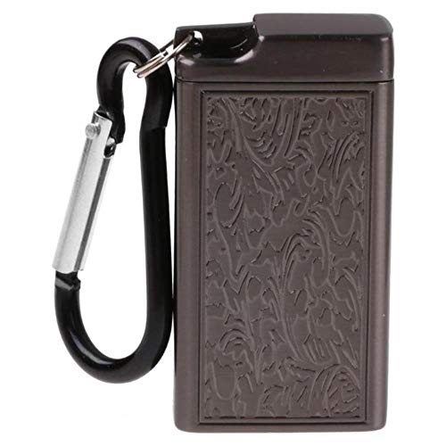 THREESS Mini tragbarer Aschenbecher Zigarette Schlüsselbund für den Außenbereich   Tasche Rauchen Rauchen Aschenbecher mit Deckel Schlüsselanhänger für unterwegs, schwarz   55 * 30 * 20mm Cover