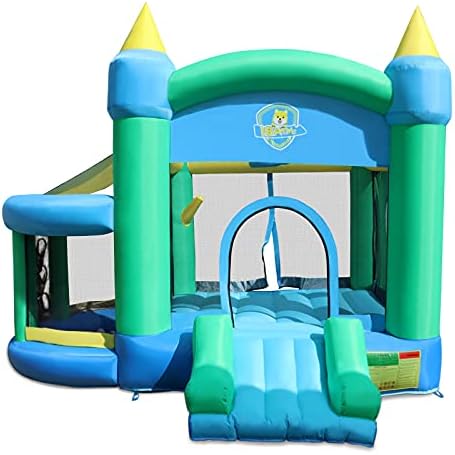 IBATMS Inflatable Bounce House,Bounce Castle with Jumping Ball Pit&Basketball Hoop&Target Balls&Hoopla Rings,Kids Inflatable Bouncer for Party,Ocean Balls,Blower,Patch Kit,Carrying Bag Included