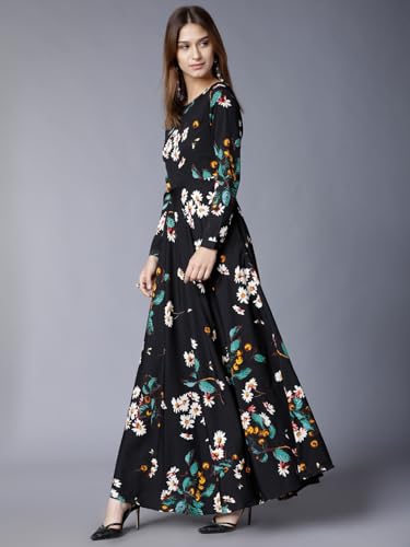 Image of Tokyo Talkies Women's Long Sleeves Round Neck Printed Dresses | Stylish| Casual