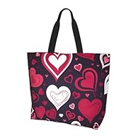 Sturdy and durable: our fabric tote bag is made of polyester, locking seams inside for maximum strength allowing Happy tote bag to bear extra load capacity, sturdy enough for all kinds of daily use Size:19.6 x 5.9 x 15.7 inches reusable happy shoulde...