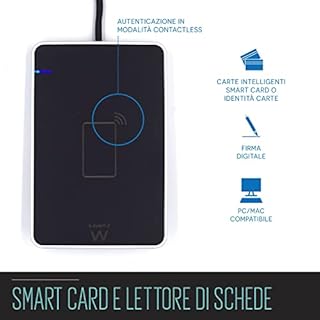 Ewent EW1053 Lettore RFID e NFC per Carta d'identità Elettronica CIE 3.0 per accedere a ANPR, INPS, INAIL, Agenzia Entrate e siti della P.A. - Colore Nero